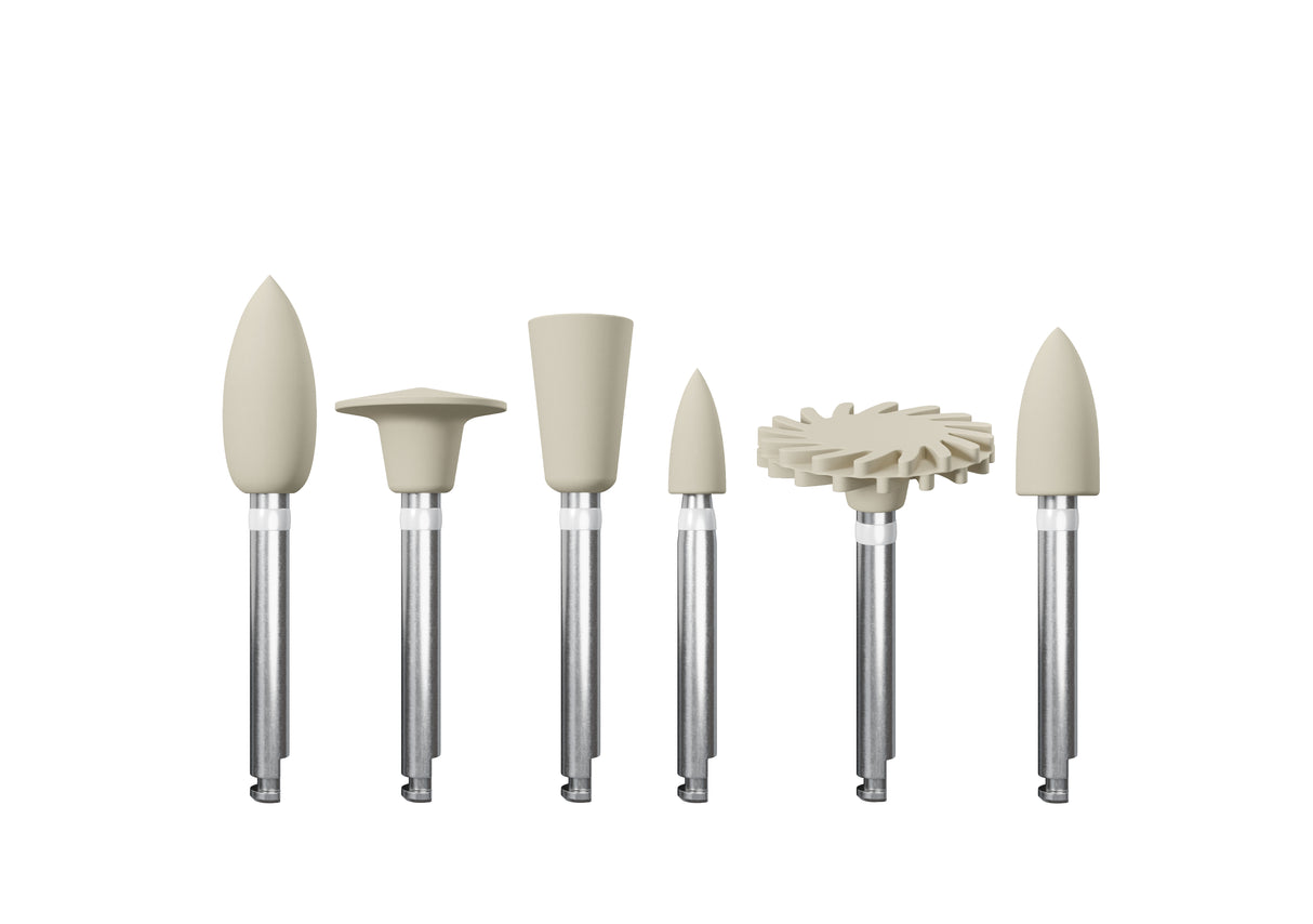 KENDA Maximus 1-Step Diamond Polishers for Composite and Hybrid-Ceramic, Assortment, RA, 6pcs