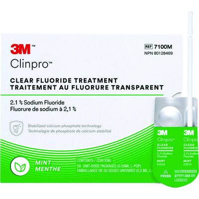 3M™ Clinpro™ Clear Fluoride Treatment – 0.5 ml Unit Dose, 50/Pkg