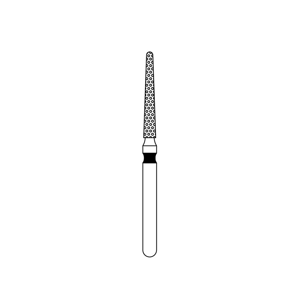 Priva Rotary Diamond Burs - Round End Taper - 5/Pk