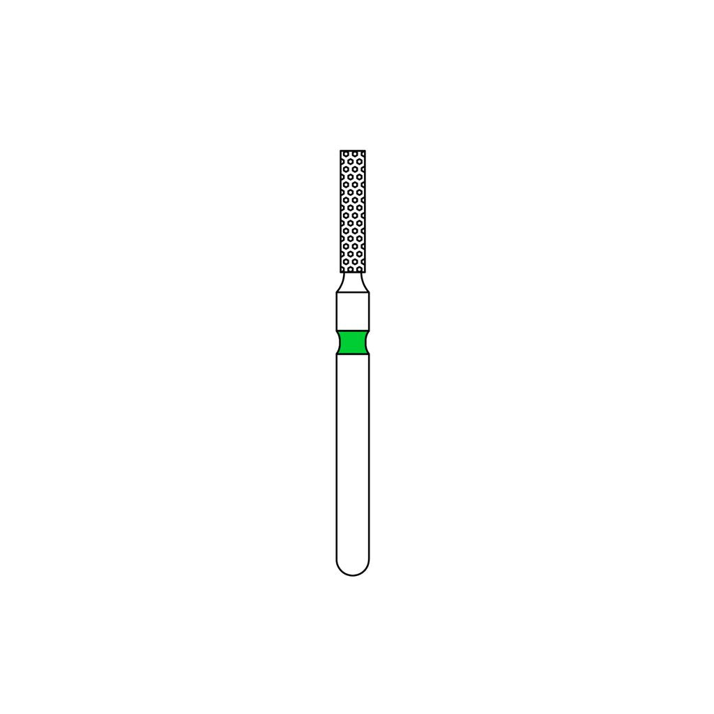 Priva Rotary Diamond Burs - Flat End Cylinder - 5/Pk