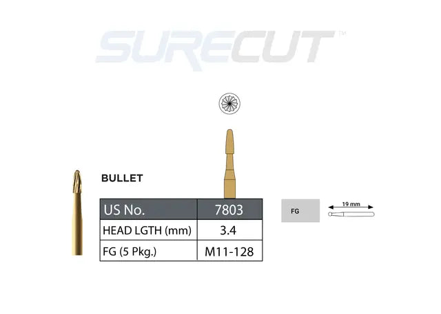 SureCut, Carbide, Trim & Finish, Bullet FG -5/Pk