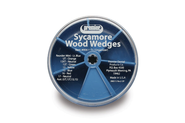 Wood Wedge Organizer, 6 Compartments