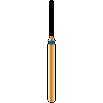 Alpen® Multi Use Diamond Burs – FG, Coarse, Blue, Cylinder, KS Shapes, # KSO, 1.0 mm Diameter, 7.0 mm Length, 5/Pkg