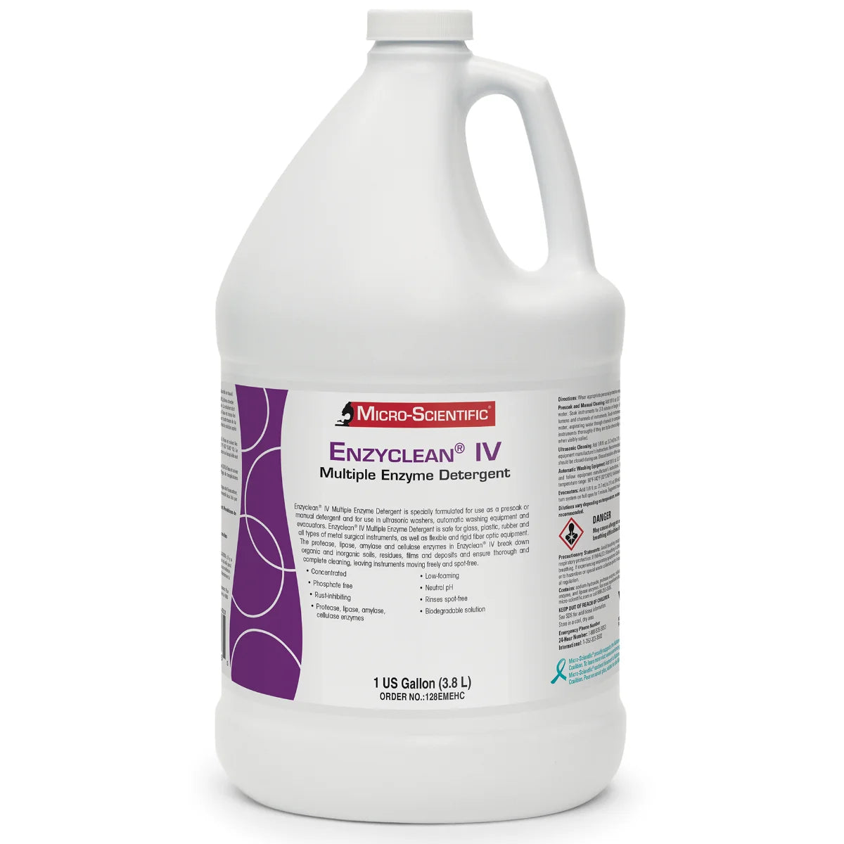 Enzyclean IV Multiple Enzyme Detergent, 1 Gallon Bottle