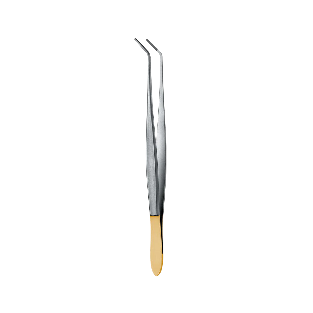 Cushing Dressing Forcep, Serrated, Angled, Tungsten Carbide, 18CM