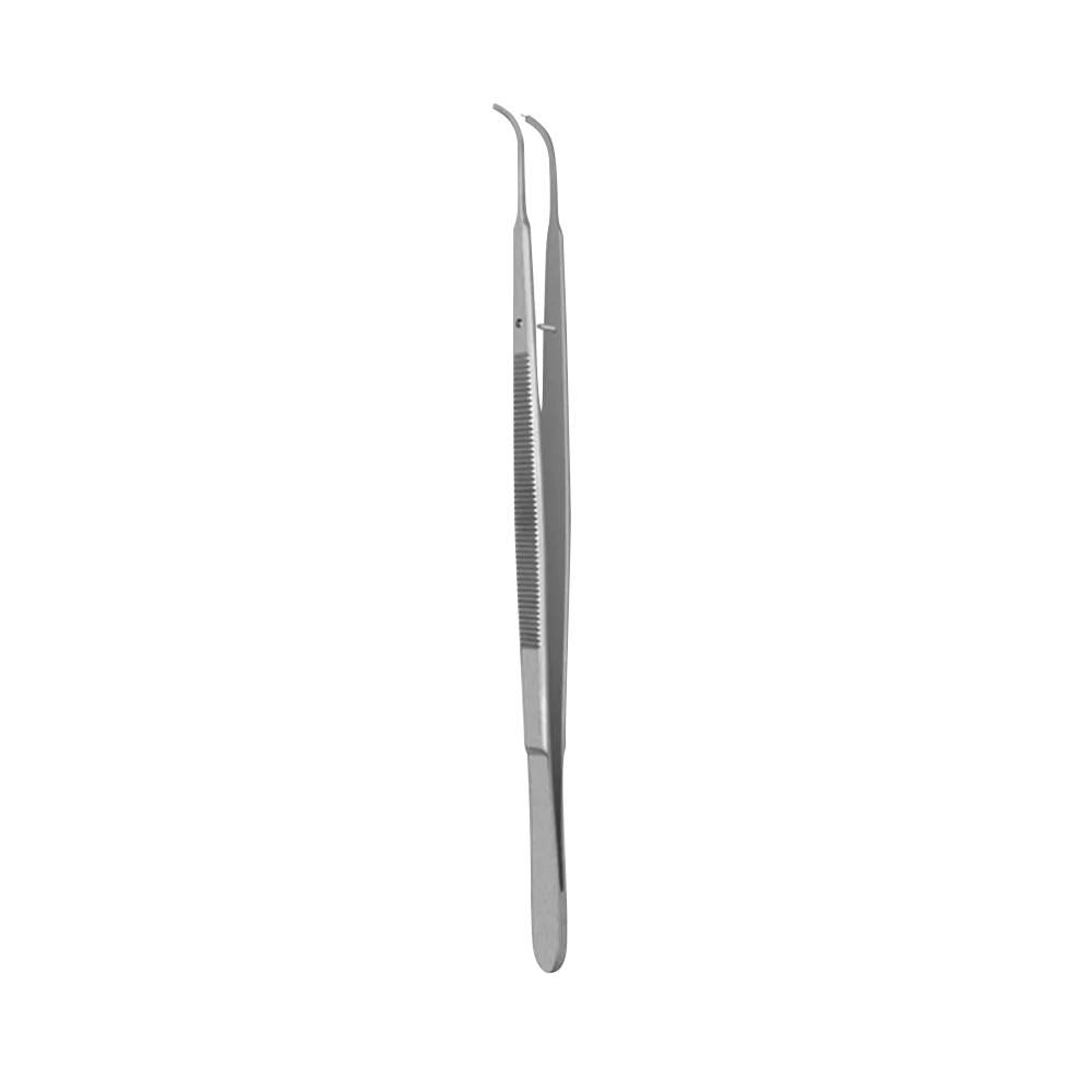 Gerald Tissue Forcep, 1x2 Teeth, Curved, 18CM