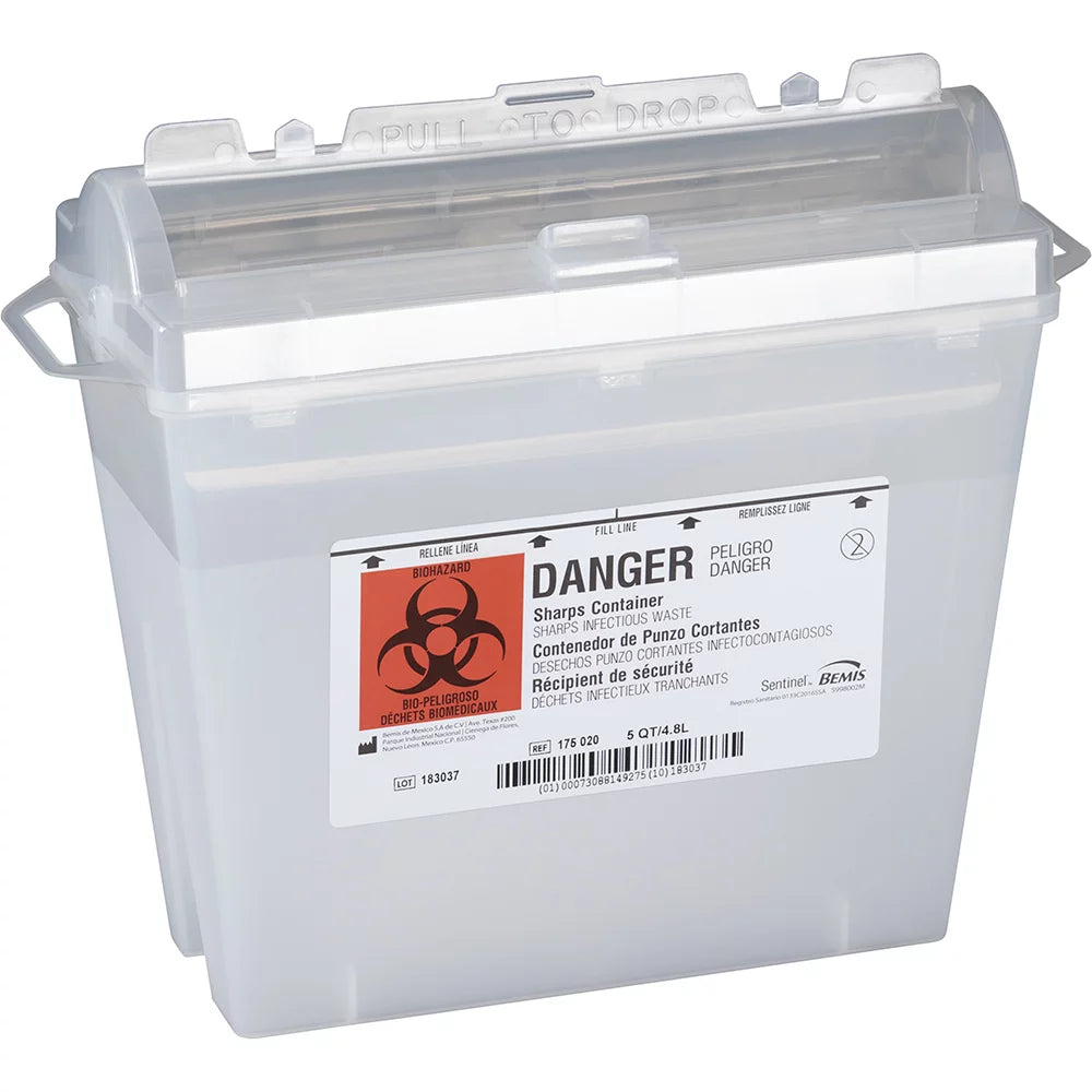 Sentinel® Sharps Container, 5qt