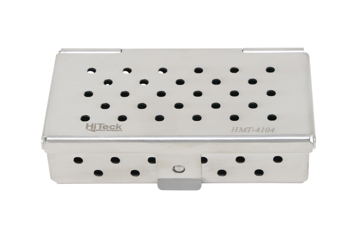 Sterilization Cassette for Clamps, Small Parts & Handpieces, With Silicone Mat - 80x40x20, Non Detachable