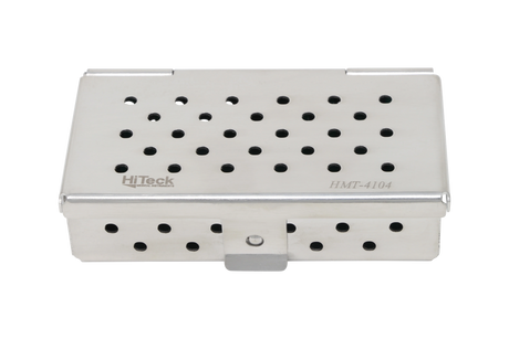 Sterilization Cassette for Clamps, Small Parts & Handpieces, With Silicone Mat - 80x40x20, Non Detachable