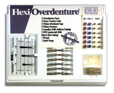 Flexi-OverdentureĀ® 12 Post Stainless Steel Introductory Kit