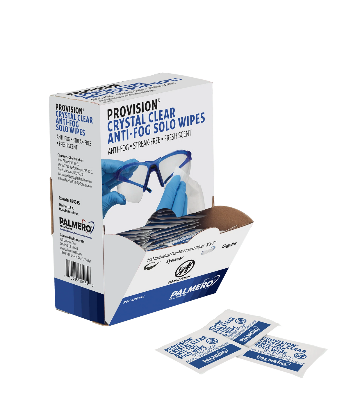 ProVision® Crystal Clear Optical Cleaning Wipes, 160/Pkg