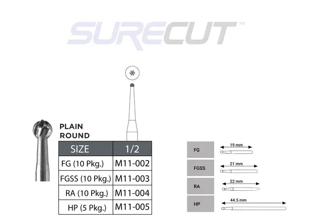 SureCut Carbide Burs