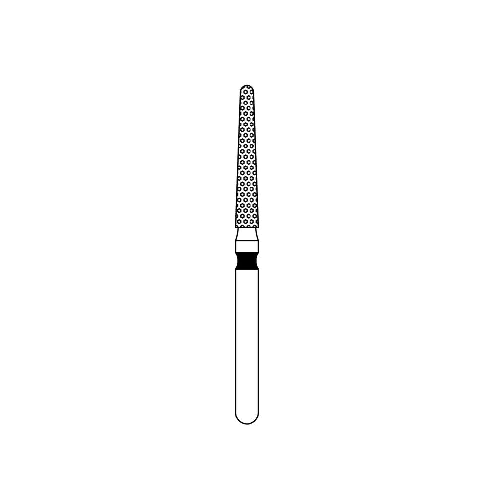 Priva Rotary Diamond Burs - Round End Taper - 5/Pk