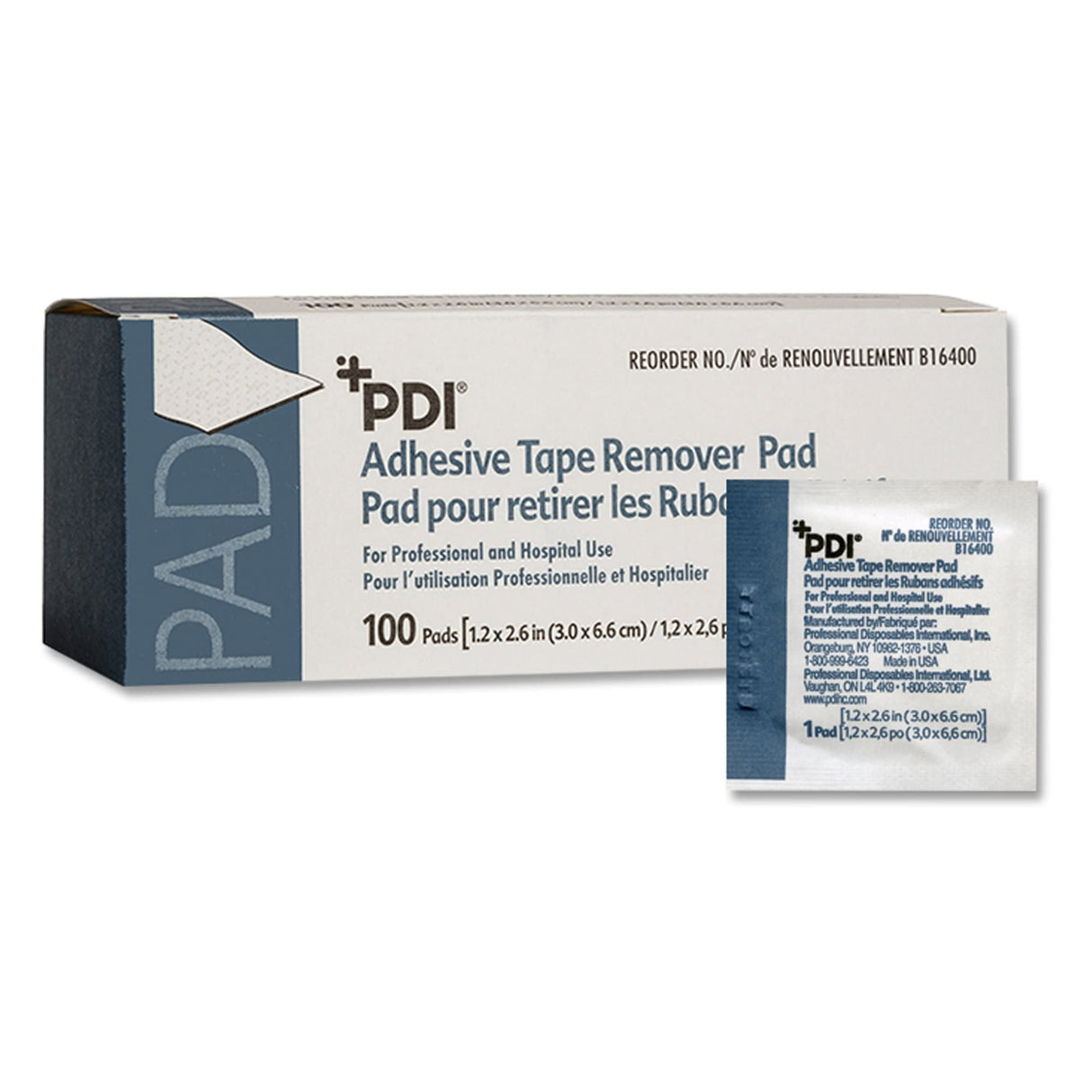 PDI Adhesive Tape Remover Pad 100/Box