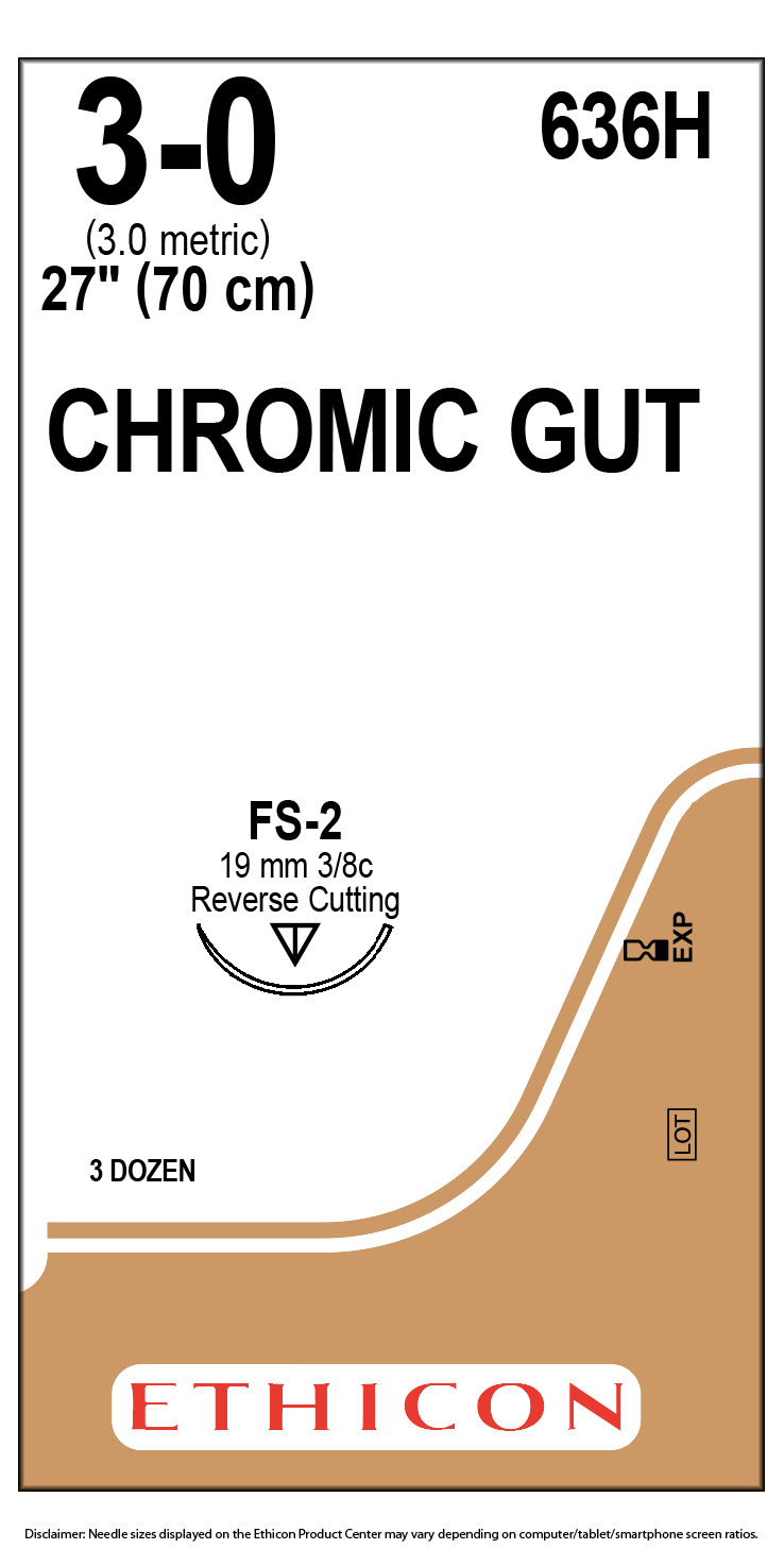 Absorbable Chromic Gut Surgical Sutures, Reverse Cutting
