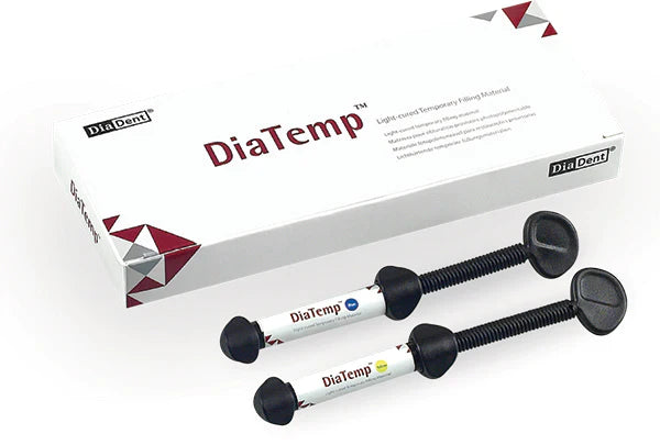 DiaTemp™ Light-Cured Temporary Restorative Material – 3 g Syringe, 3/Pkg - Yellow Anterior | EXP - 07/2026 | Clearance