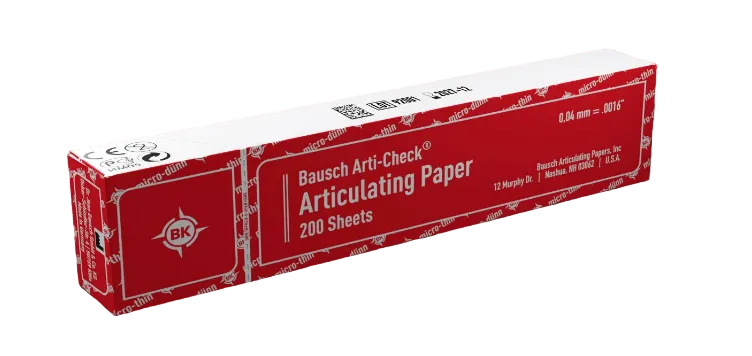Bausch Arti-Check® Articulating Paper – Straight, Box with Booklets, 200 Strips