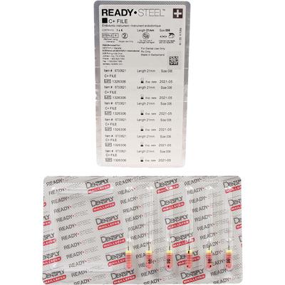 C+ Files – Stainless Steel, Sterile, 6/Pkg - 06 - 21mm (Pink) | EXP - 12/2025