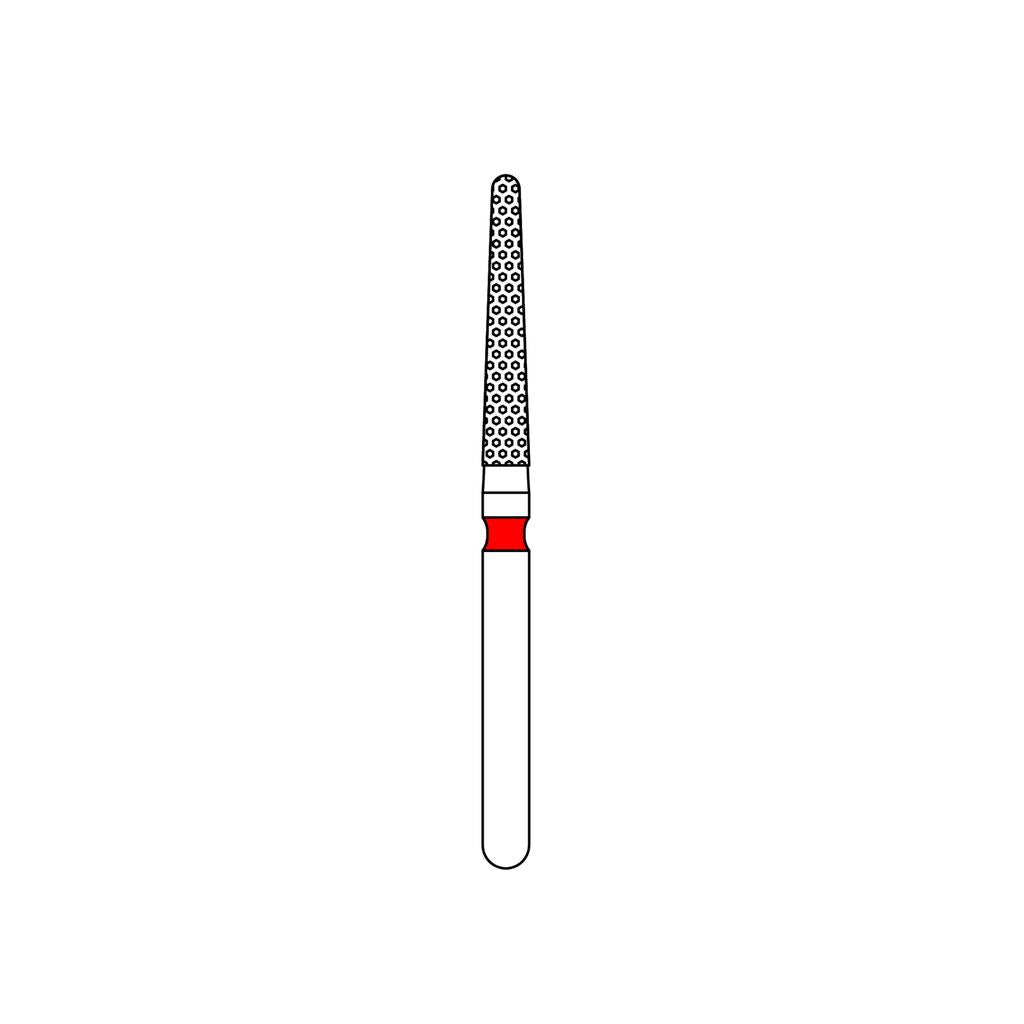 Priva Rotary Diamond Burs - Round End Taper - 5/Pk