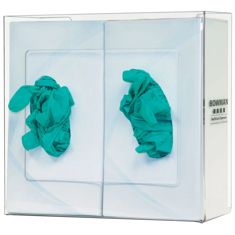 Glove Box Dispenser, Double, Clear