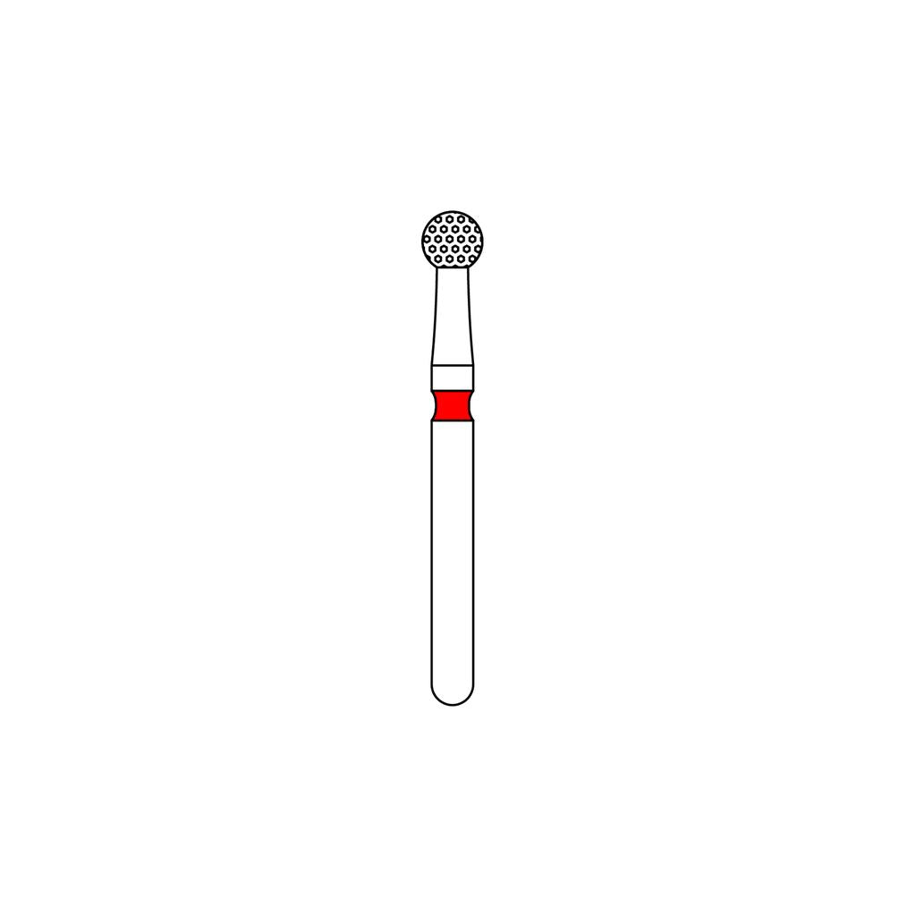 Priva Rotary Diamond Burs - Round - 5/Pk