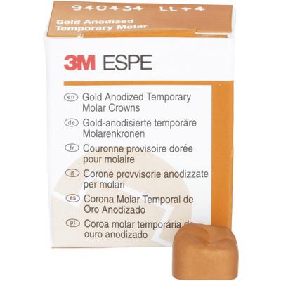 Gold Anodized Crown Refill – Second Molar, Lower Left, 5/Pkg