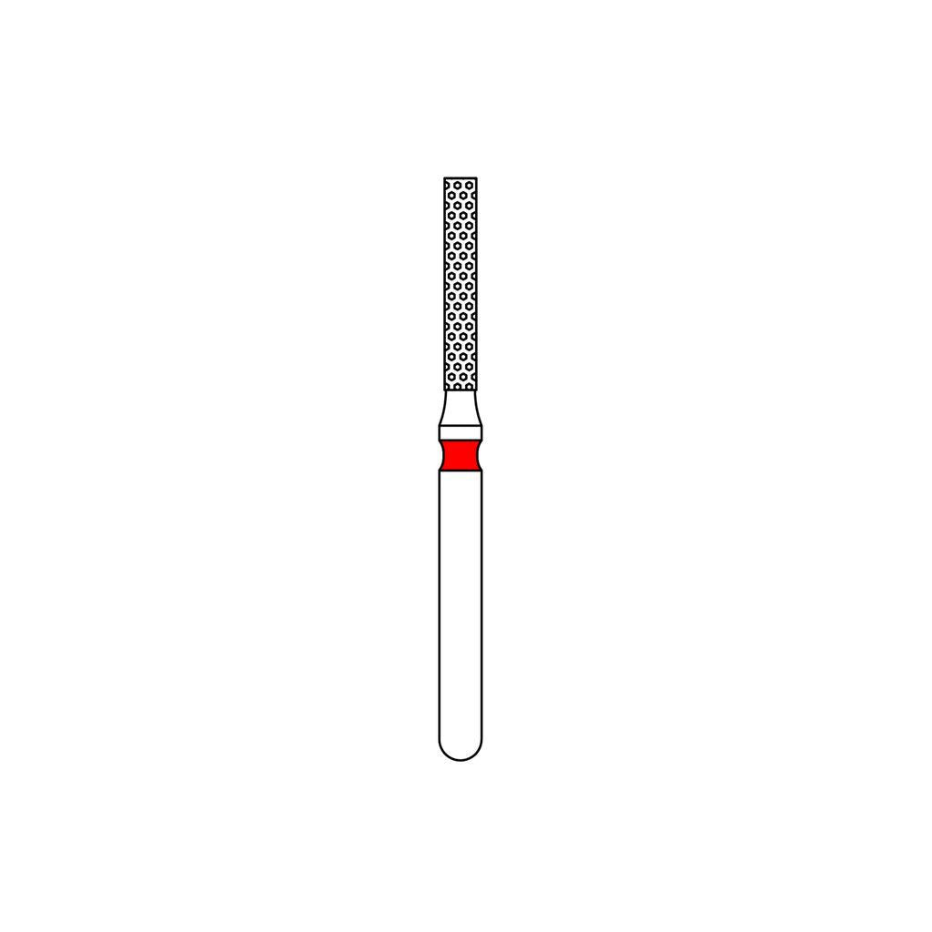Priva Rotary Diamond Burs - Flat End Cylinder - 5/Pk