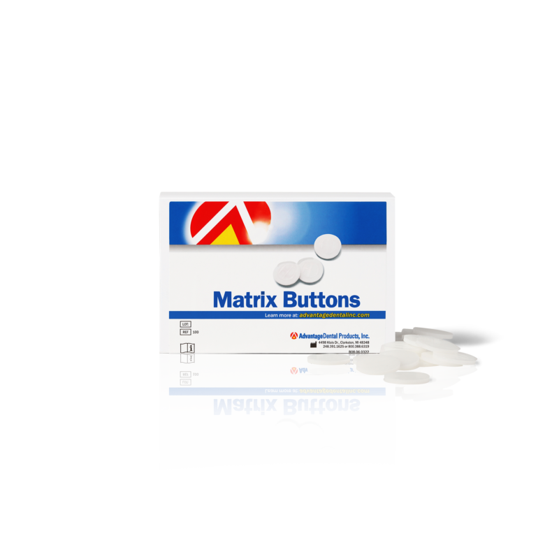 Matrix Buttons Thermoplastic Registration Wafers – White, 72/Pkg