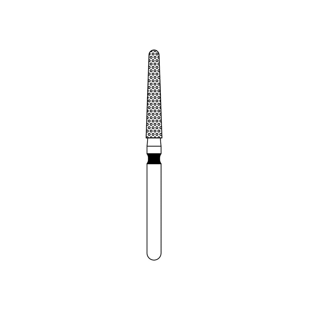 Priva Rotary Diamond Burs - Round End Taper - 5/Pk