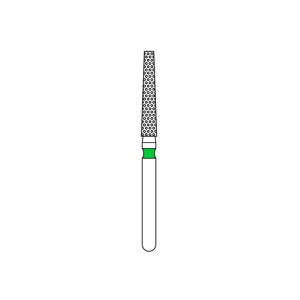 Priva Rotary Diamond Burs - Flat End Taper - 5/Pk