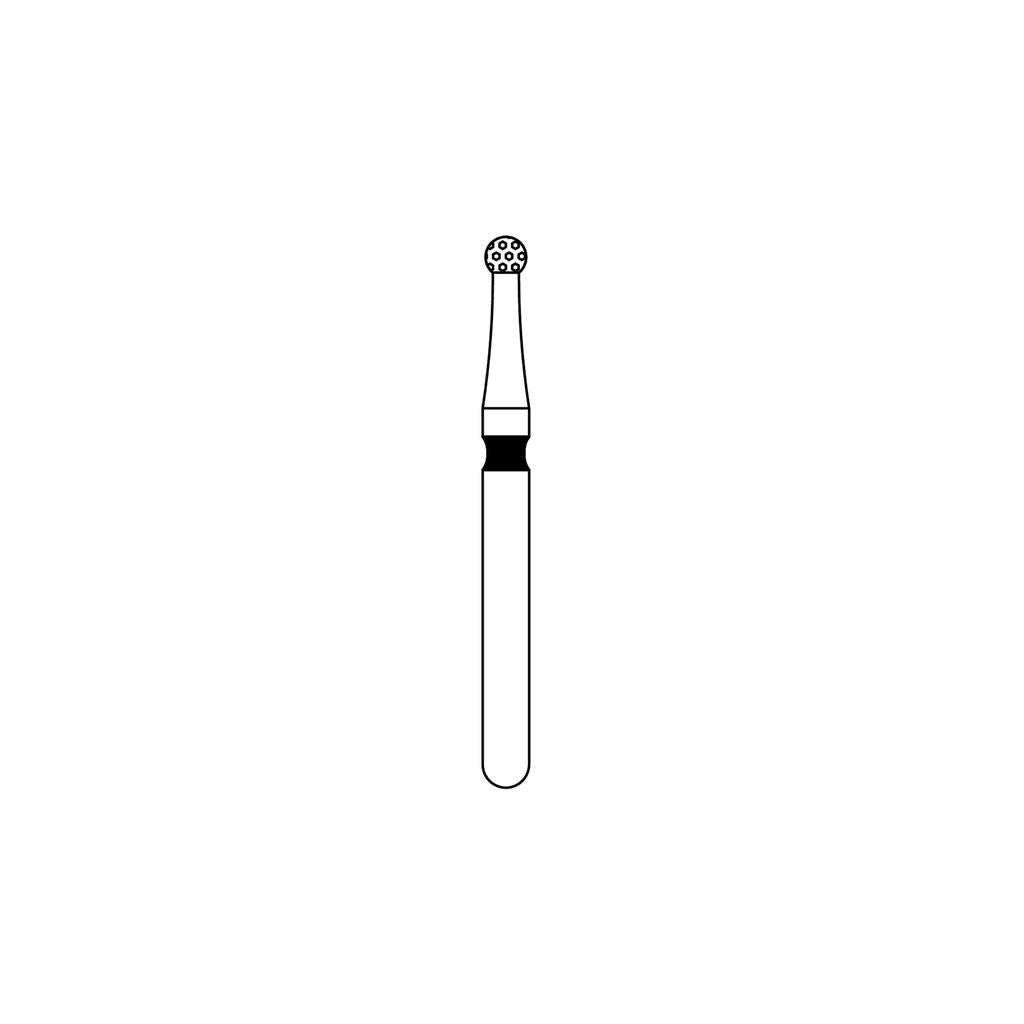 Priva Rotary Diamond Burs - Round - 5/Pk