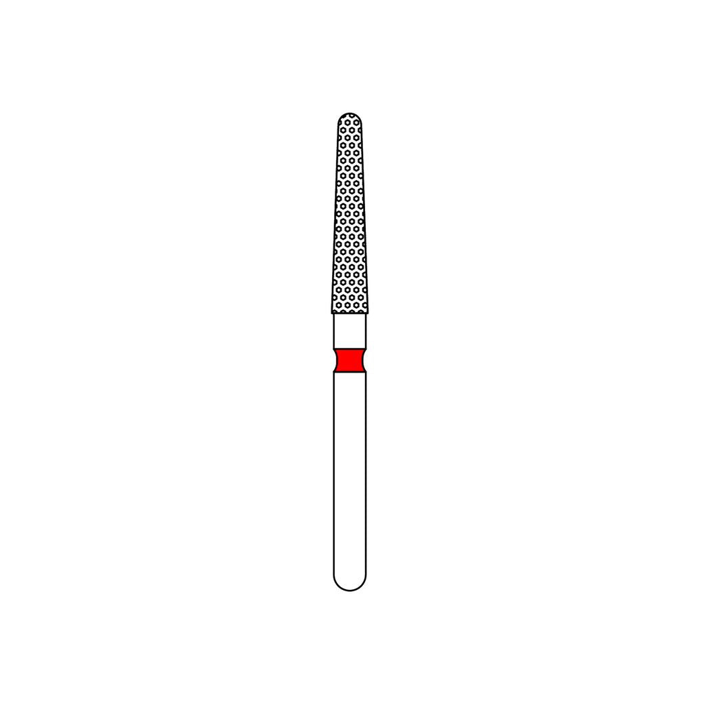 Priva Rotary Diamond Burs - Round End Taper - 5/Pk