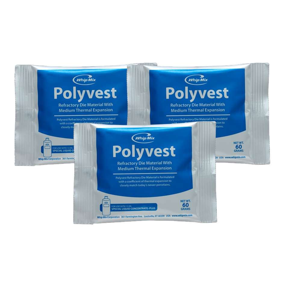 Polyvest Refractory Investment, 24/60 g Preweighed Packets