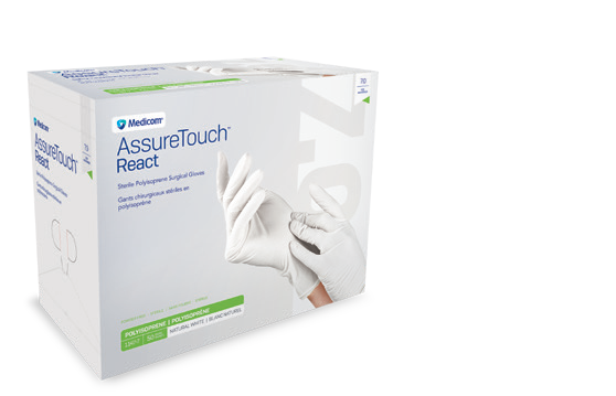 AssureTouch React Latex-Free Surgical Gloves - 50/Bx