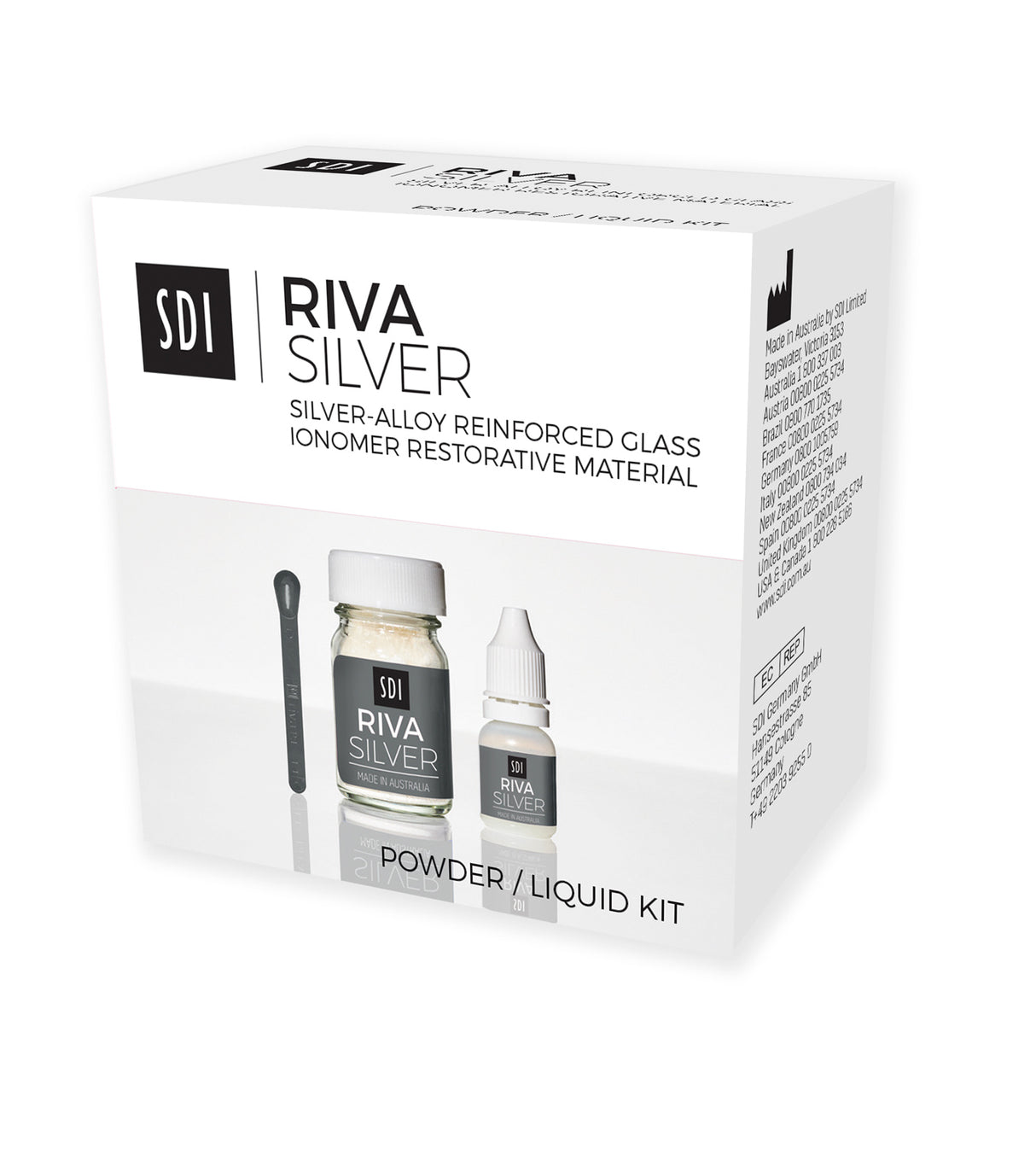 Riva Silver Restorative Material, Powder/ Liquid Kit