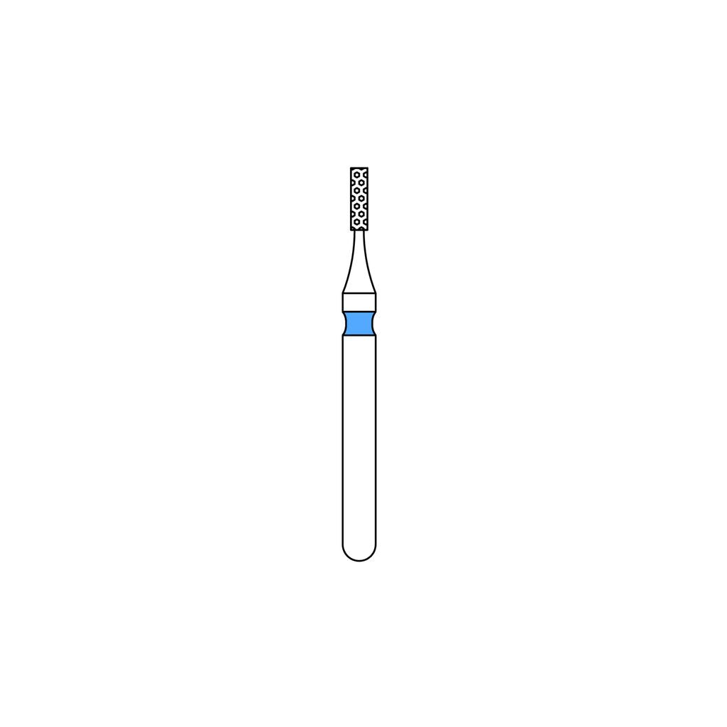 Priva Rotary Diamond Burs - Flat End Cylinder - 5/Pk