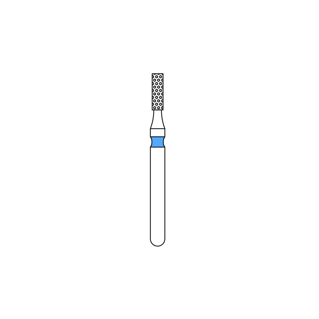 Priva Rotary Diamond Burs - Flat End Cylinder - 5/Pk