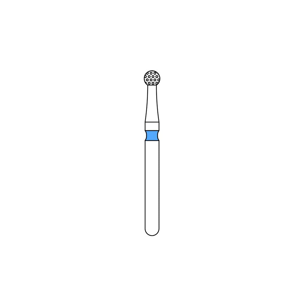 Priva Rotary Diamond Burs - Round - 5/Pk