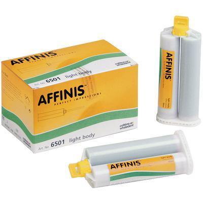 Affinis A-Silicone Wash and Tray Material Impression Material, 2 x 50 ml Cartridge System - Light Body Regular Set | EXP - 10/2025