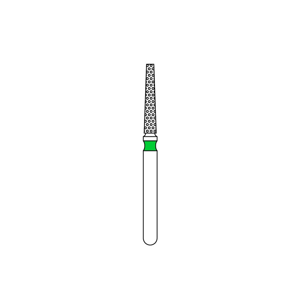 Priva Rotary Diamond Burs - Flat End Taper - 5/Pk