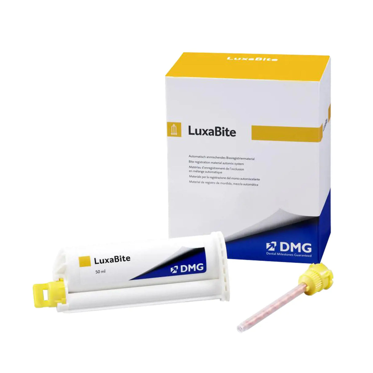 LuxaBite™ Bisacryl Registration Material – Blue, 50 ml Cartridge with Tips