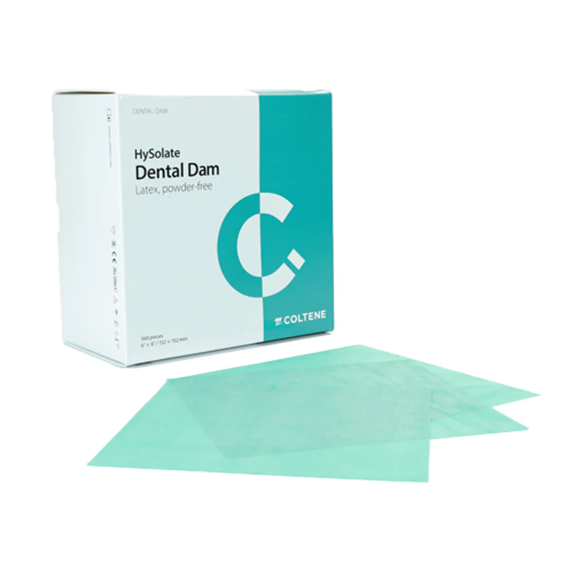 HySolate Latex Dental Dam Green medium 6x6 - Medium Green | EXP - 11/2025