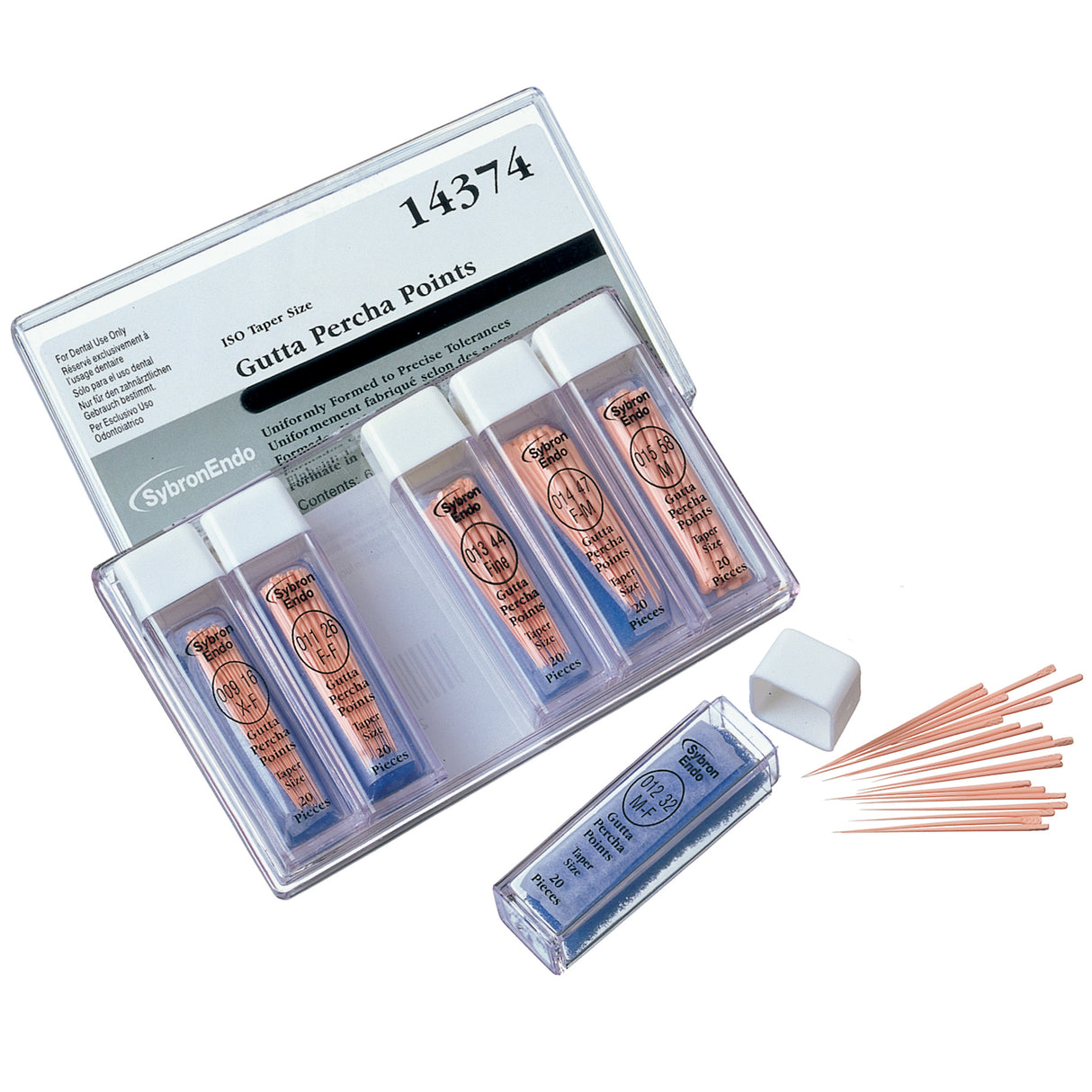 Tapered Gutta Percha Points – Auxiliary Sizes, Convert Assorted, 6 Vials of 20