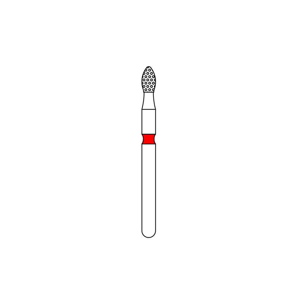 Priva Rotary Diamond Burs - Football - 5/Pk