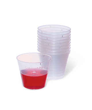 Medicine Mixing Latex-Free Cups – Clear, 1 oz, 100/Pkg