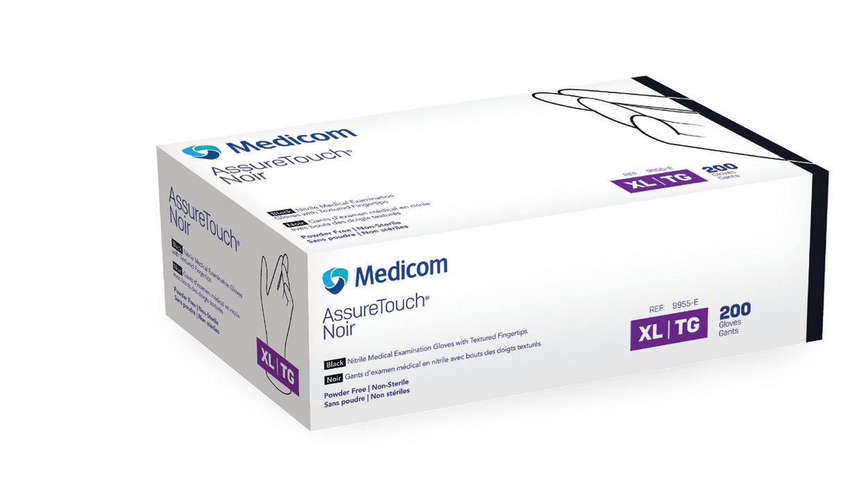 Assuretouch Noir Nitrile Examination Gloves 200/Bx