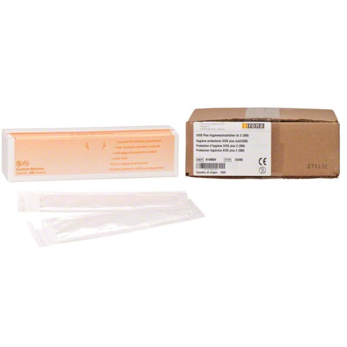 XIOSPLUS Intraoral Sensor System – Hygienic Sleeves, Size 2 Sensor, 300/Pkg