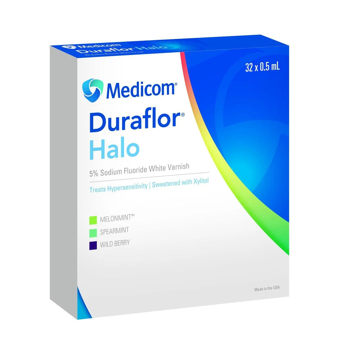 Duraflor Halo – 5% Sodium Fluoride Varnish – Unit Dose - 32/Pk - Spearmint - 32/Pk | EXP - 05/2026 | Clearance