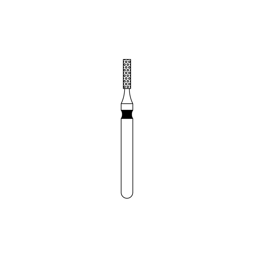 Priva Rotary Diamond Burs - Flat End Cylinder - 5/Pk