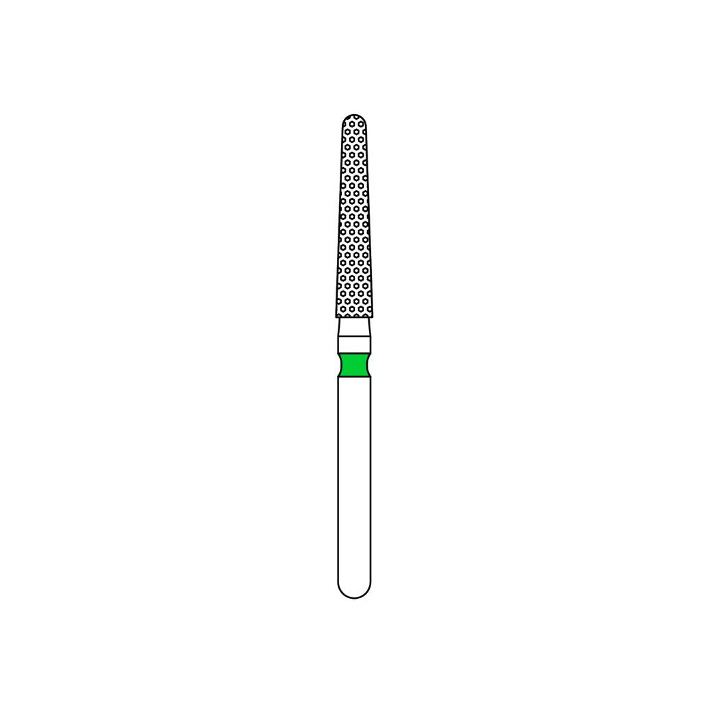 Priva Rotary Diamond Burs - Round End Taper - 5/Pk